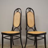 Chairs in bent beech and vienna straw, 1980