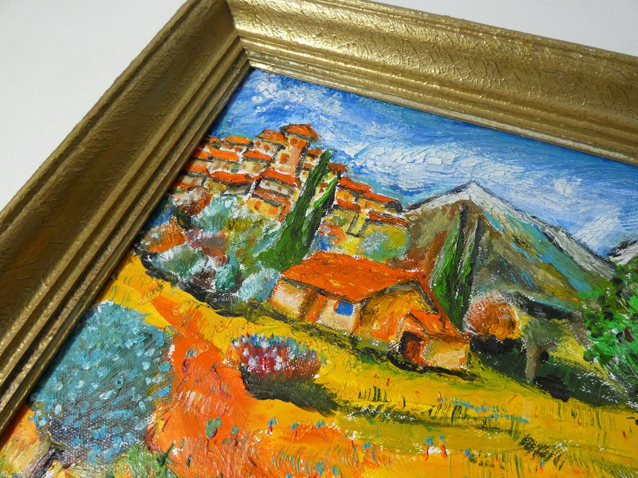 Vintage oil painting on canvas