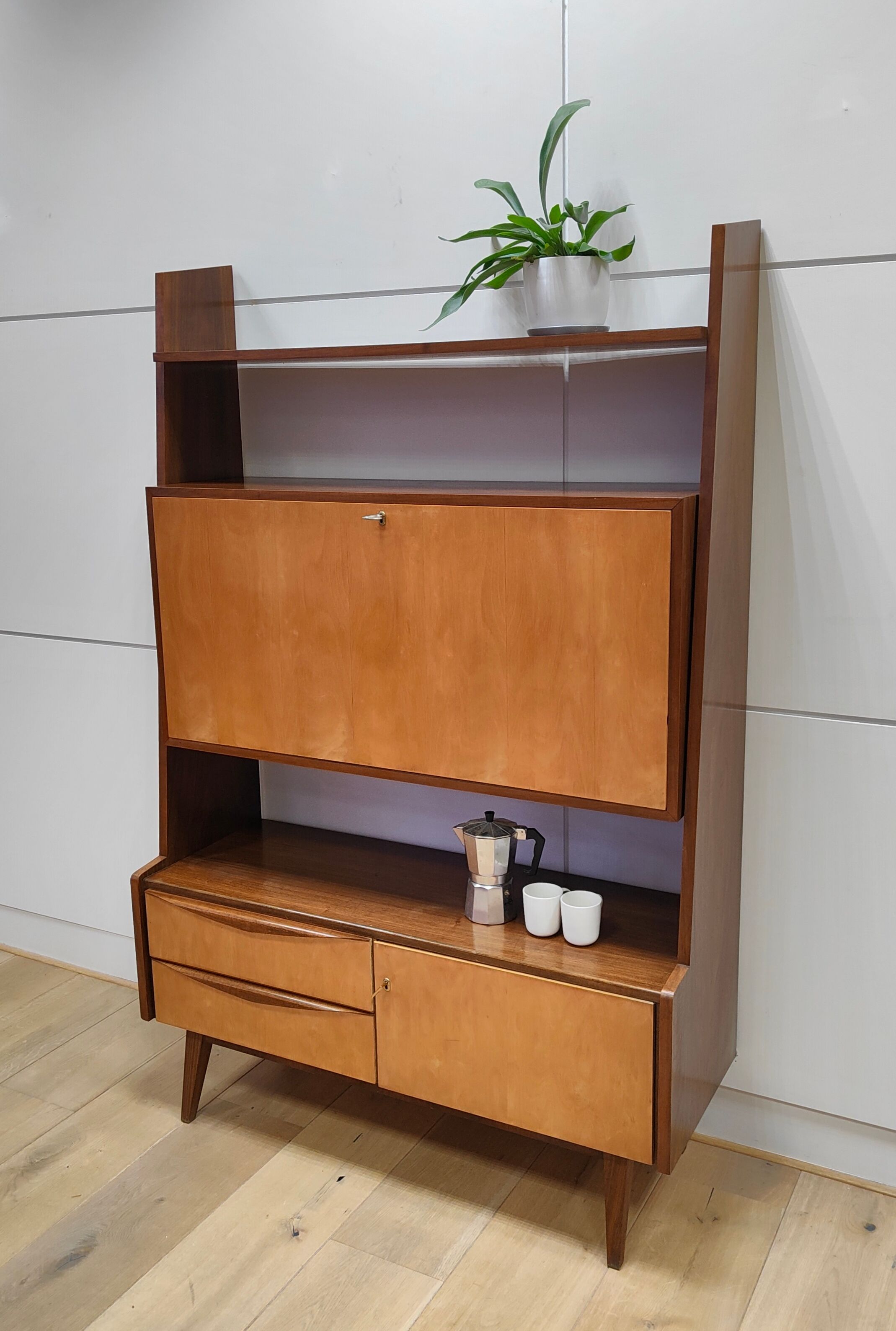 Shelf wall cabinet secretary