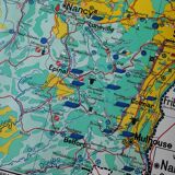 Ancienne carte scolaire : France, Nord-est, Hatier Kaeppelin.