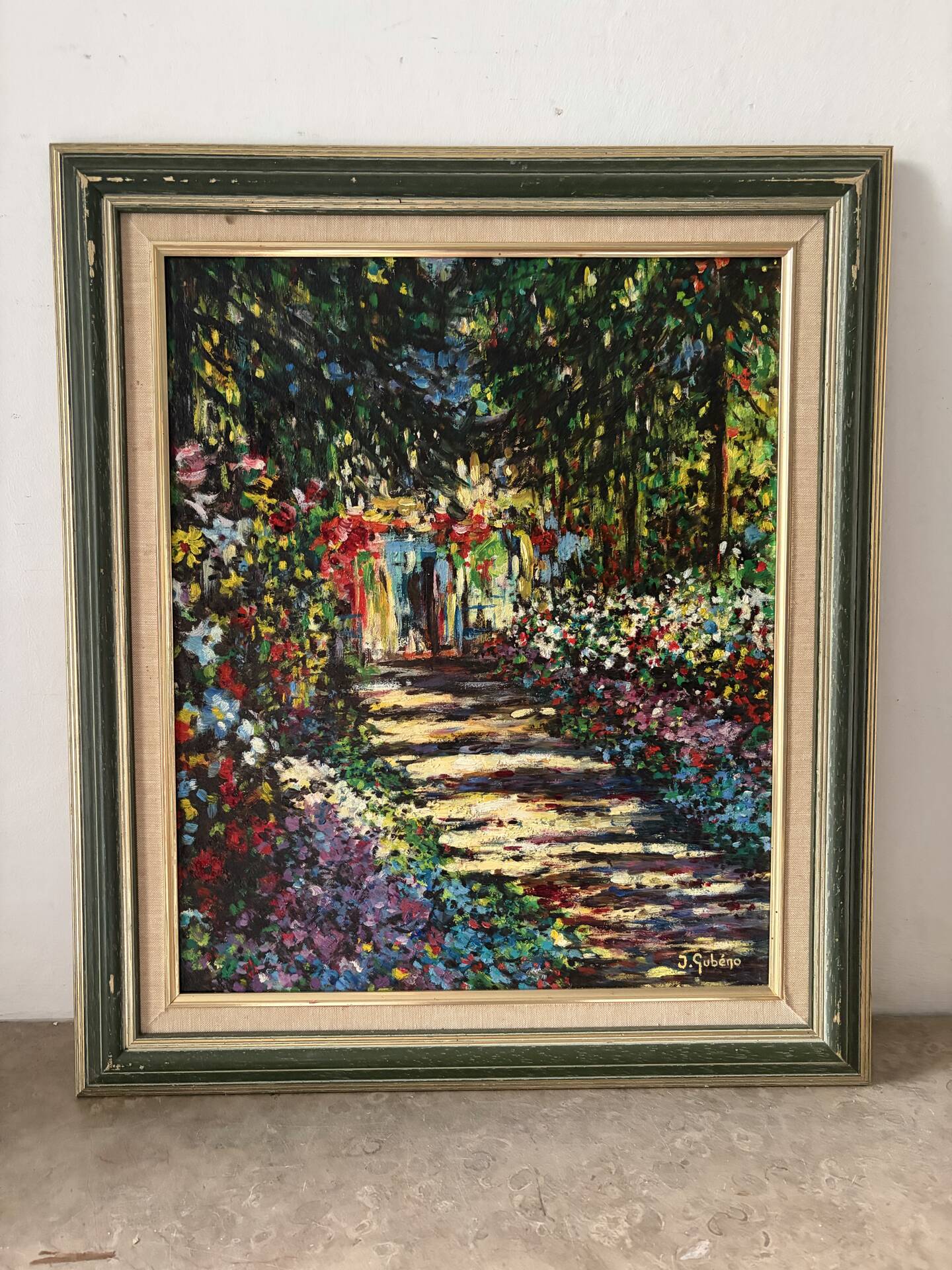 Oil on canvas "Garden in Bloom", signed