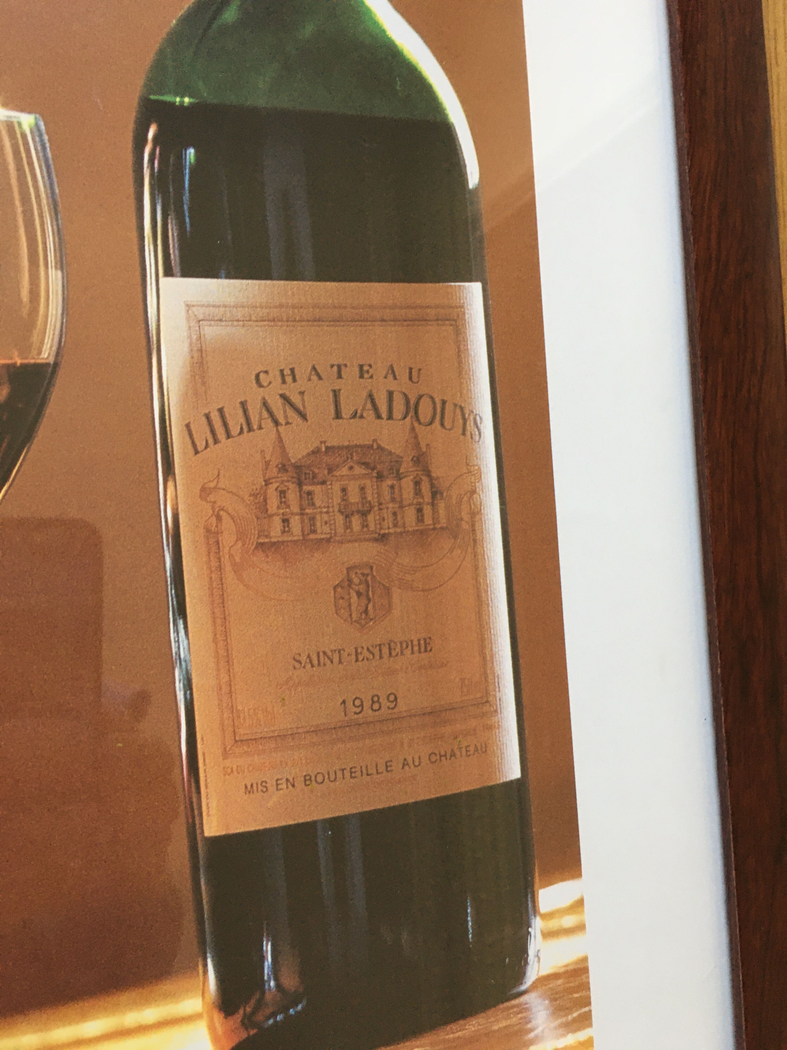 Bordeaux bistro poster frame