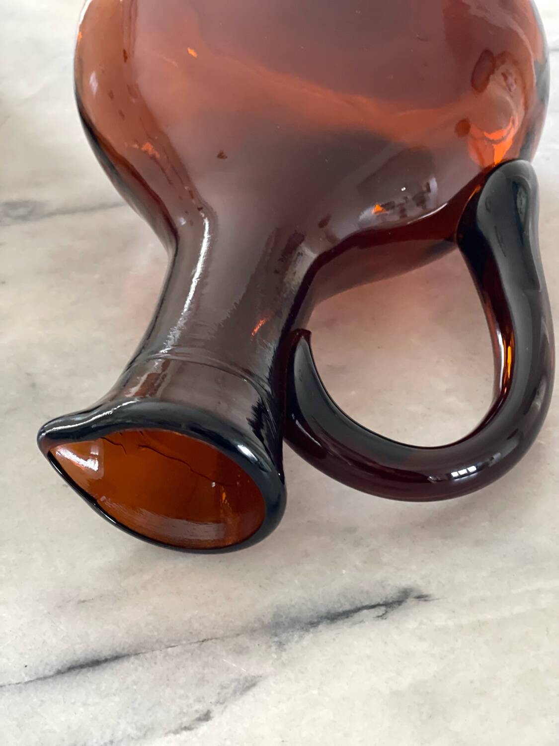 Amber Glass Pitcher
