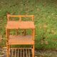 Vintage 3-tier bamboo and rattan shelf