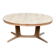 Table scandinave ovale extensible Baumann décapée en teck brut 240cm 1960