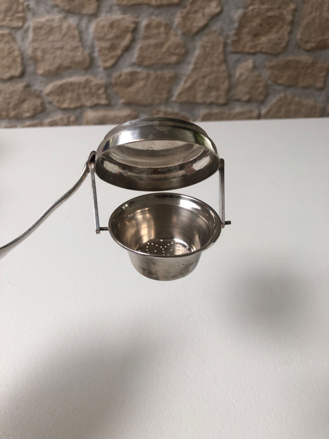 Silver Rocking Tea Strainer