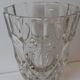 Transparent faceted crystal vase
