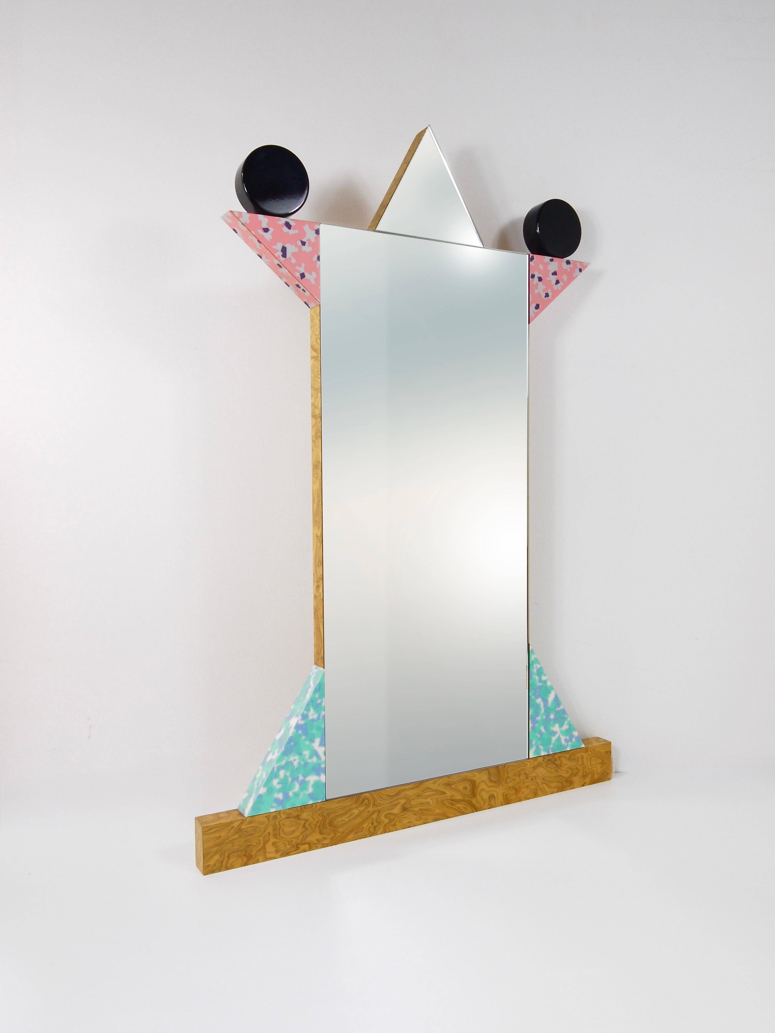 Ettore Sottsass Memphis Milano Diva Wall Mirror Vintage, Italy, 1984