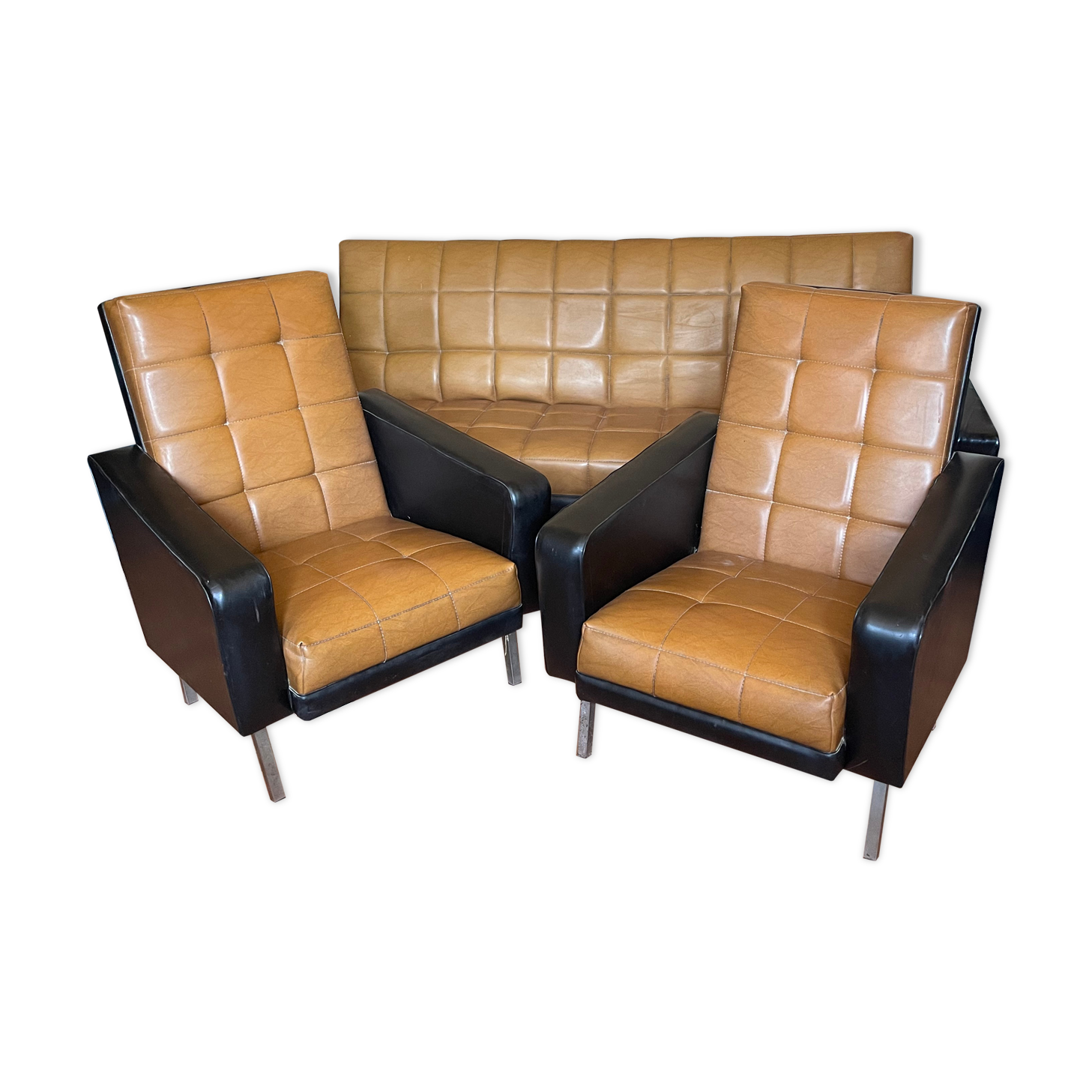 Sofa and two vintage armchairs