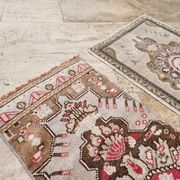 Set of 2 vintage handmade Turkish rugs 51x66 cm