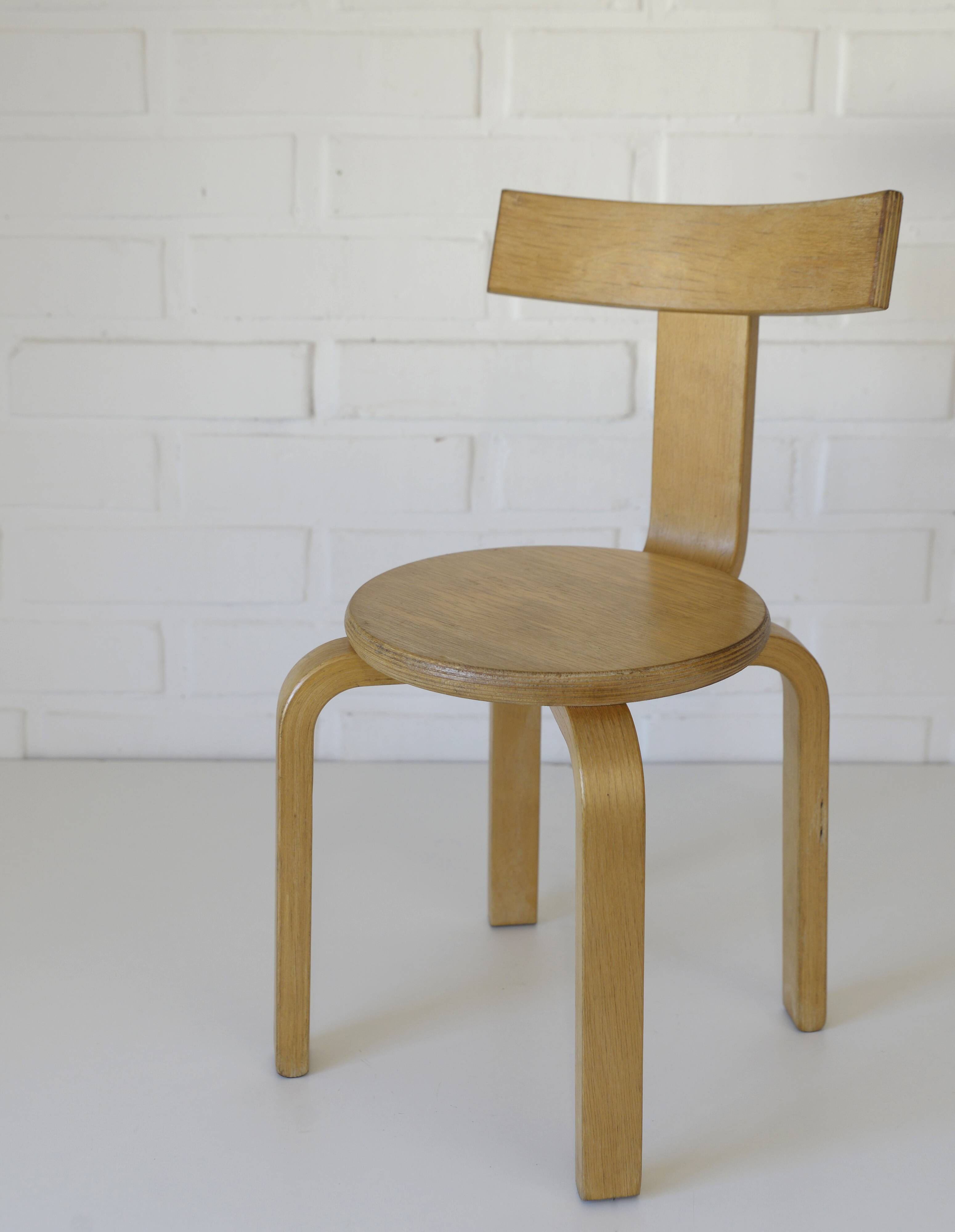 Tabouret en bois vintage, chaise pour enfant scandinave