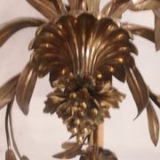 Late 19th century gilt bronze fleur-de-lis chandelier