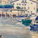Aquarelle Marine Vintage Port de Saint-Jean-de-Luz