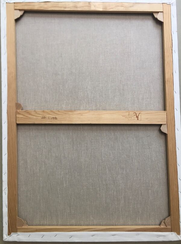 Huile sur toile portrait d’une petite fille au sceau par Anne lejars