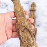 2 ornements de piètements meubles en bronze
