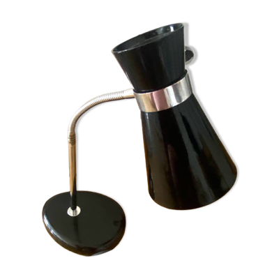 Lampe Diabolo bureau Métal Noir 70 luminaire light vintage design ancien Ob