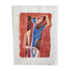 Yves Alix, Nude with raised arm, 1965. Watercolor on signed paper