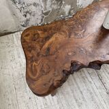 Solid free-form elm coffee table