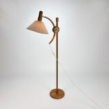 Adjustable pinewood floorlamp, 1970s