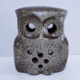 vintage pyrite stone owl candlestick