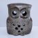 vintage pyrite stone owl candlestick