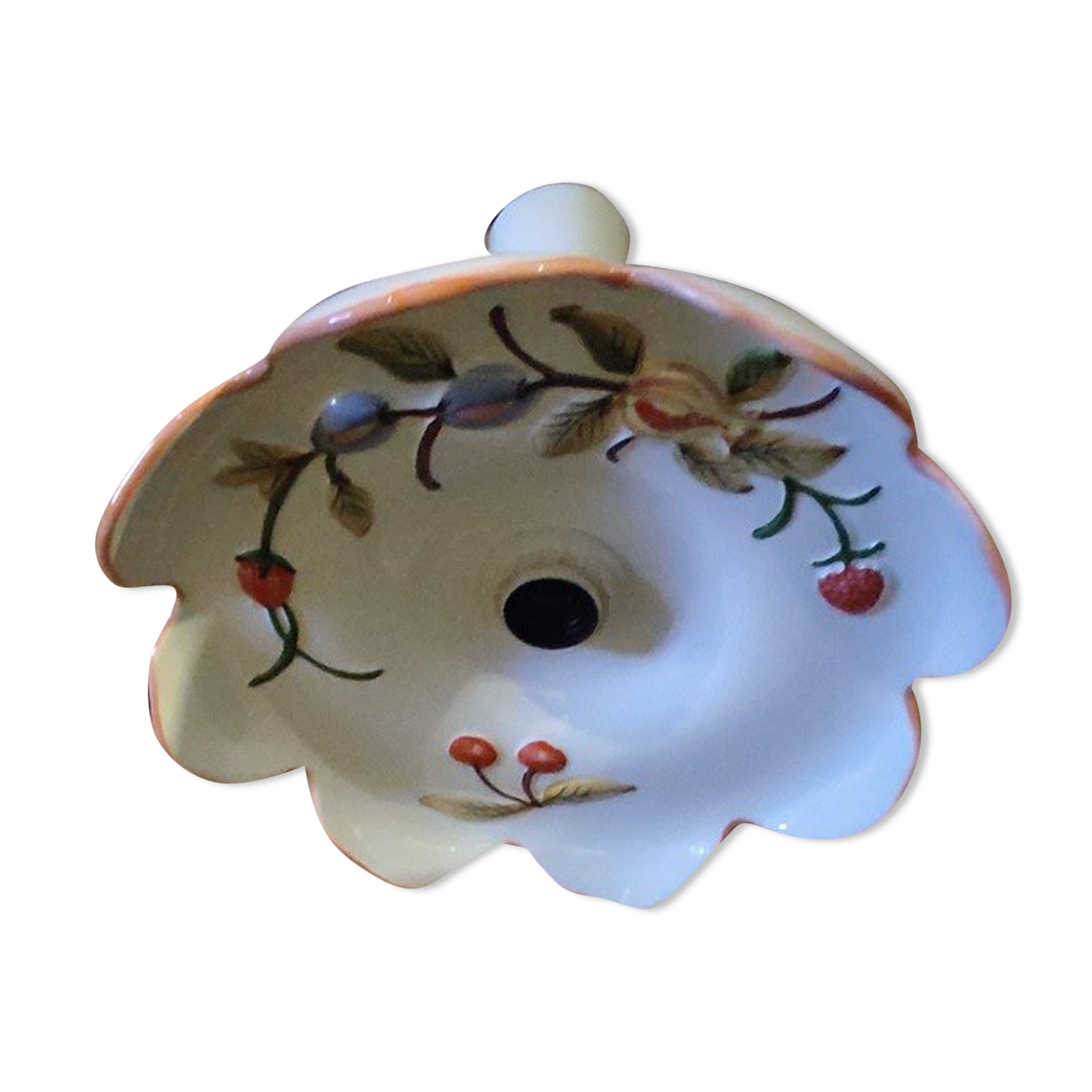 Suspension lampshade corole porcelain fruits