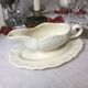 Old sauce boat Ivory made in France Digoin Sarreguemines