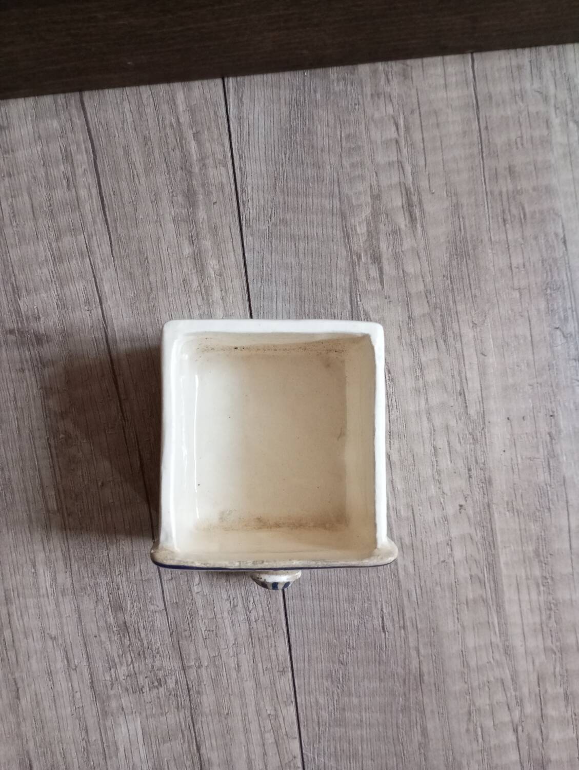 wooden shelf and desvres earthenware drawers