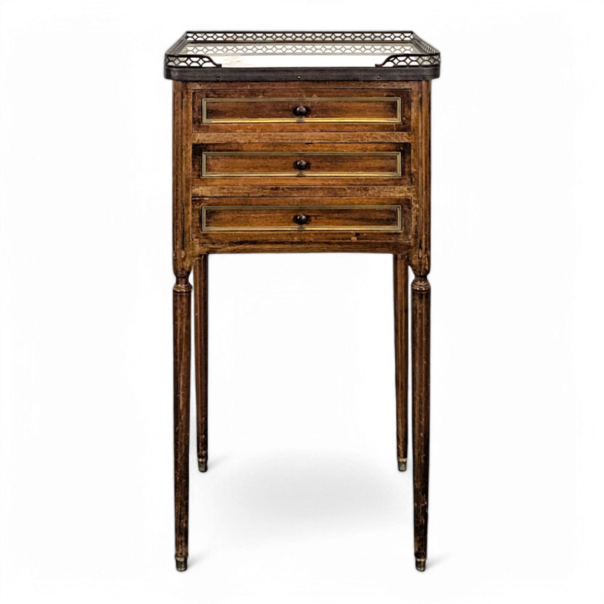 Louis XVI period mahogany bedside table