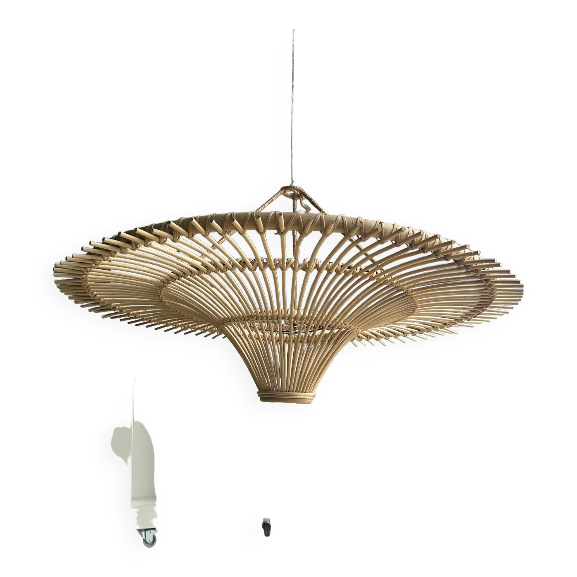 Suspension rattan saucer iron frame D:120 H:60