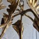 Rare suspension / antique chandelier with 5 lights - Flowers & Foliage in gilded metal