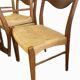 wooden and straw chairs from the 50s
