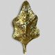 Grandes Paire D’appliques Feuilles En Verre Doré De Murano - Italie Vers 1980 H 67 cm