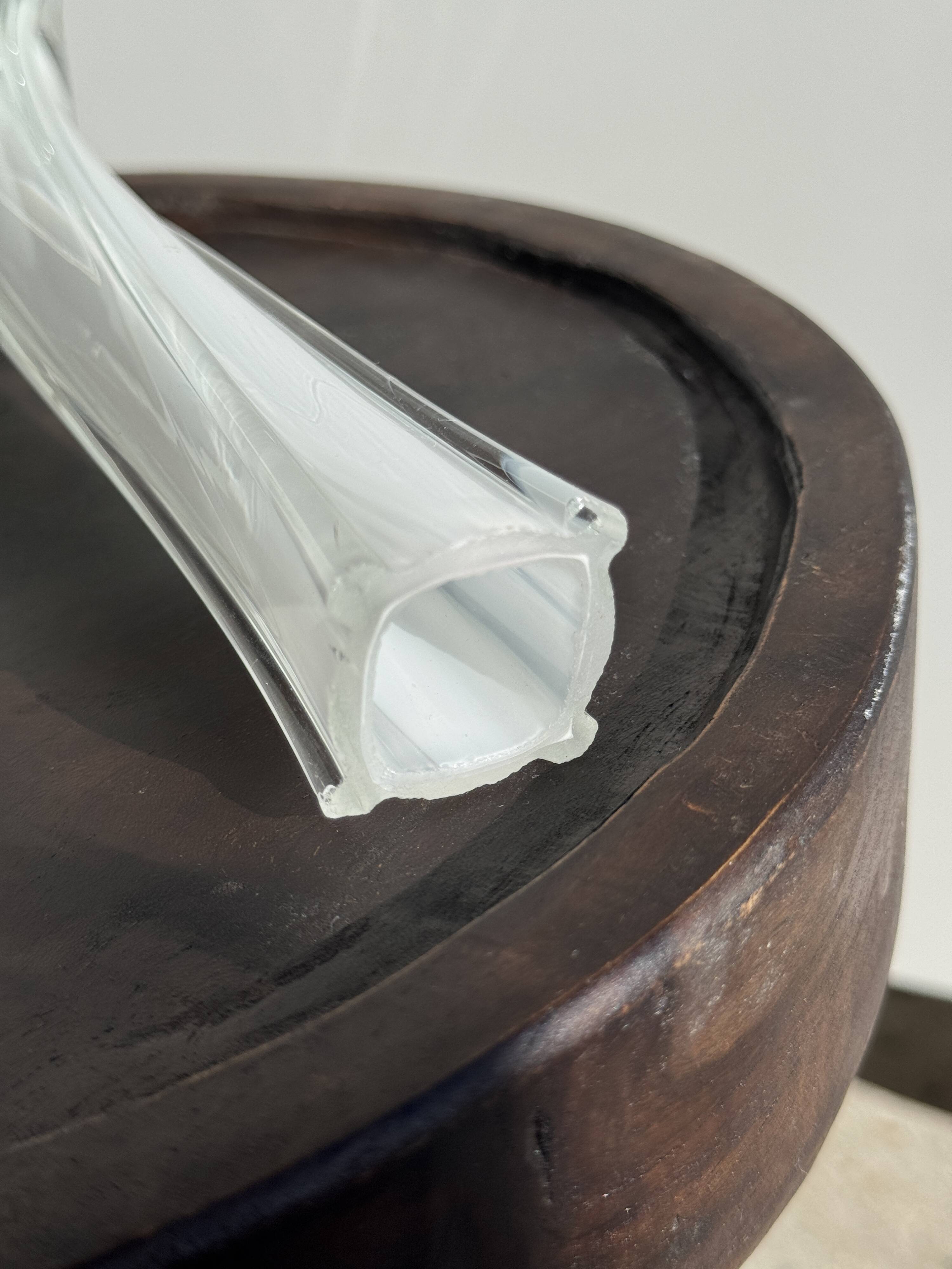 White glass bud vase