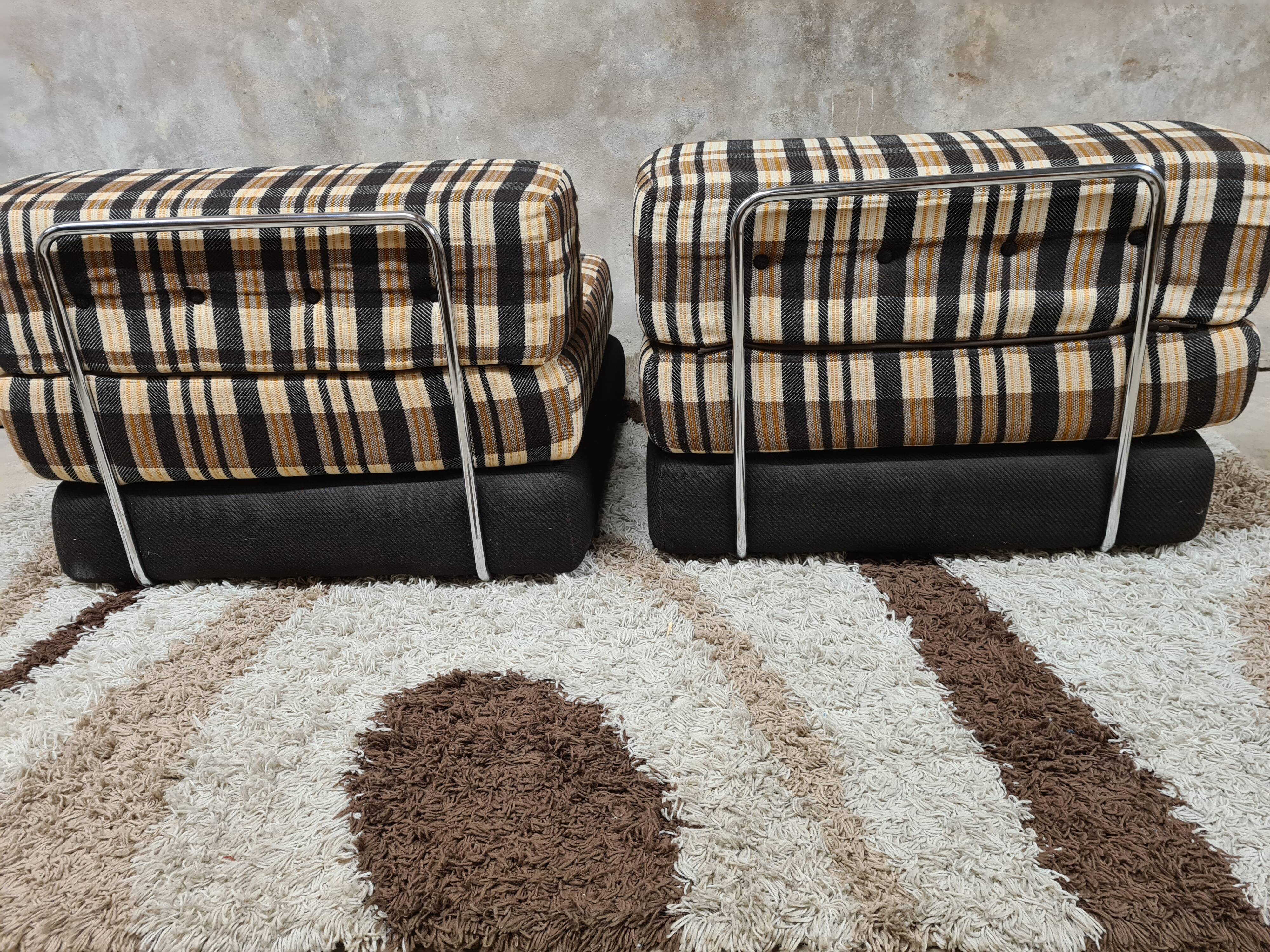 Paire de fauteuil lounge année 70' vintage