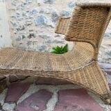 Ikea Savo rattan chaise longue