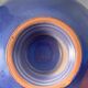 Organic teapot in blue ceramic