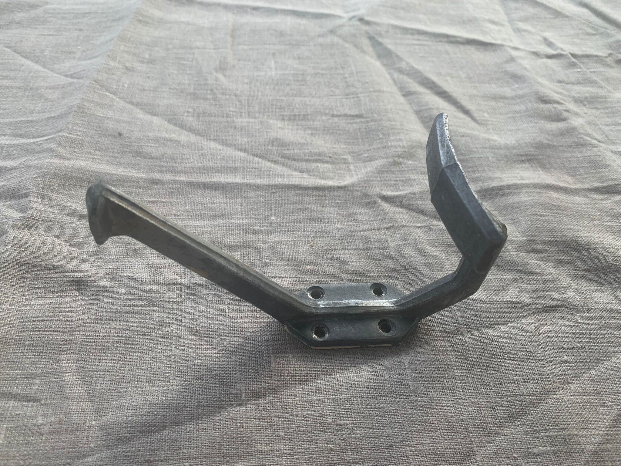 Wall coat rack in old art deco metal
