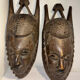 Paire de masques ancien collection art africain