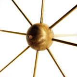 Chandelier made of brass and painted white metal