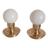 Pair of golden lamps