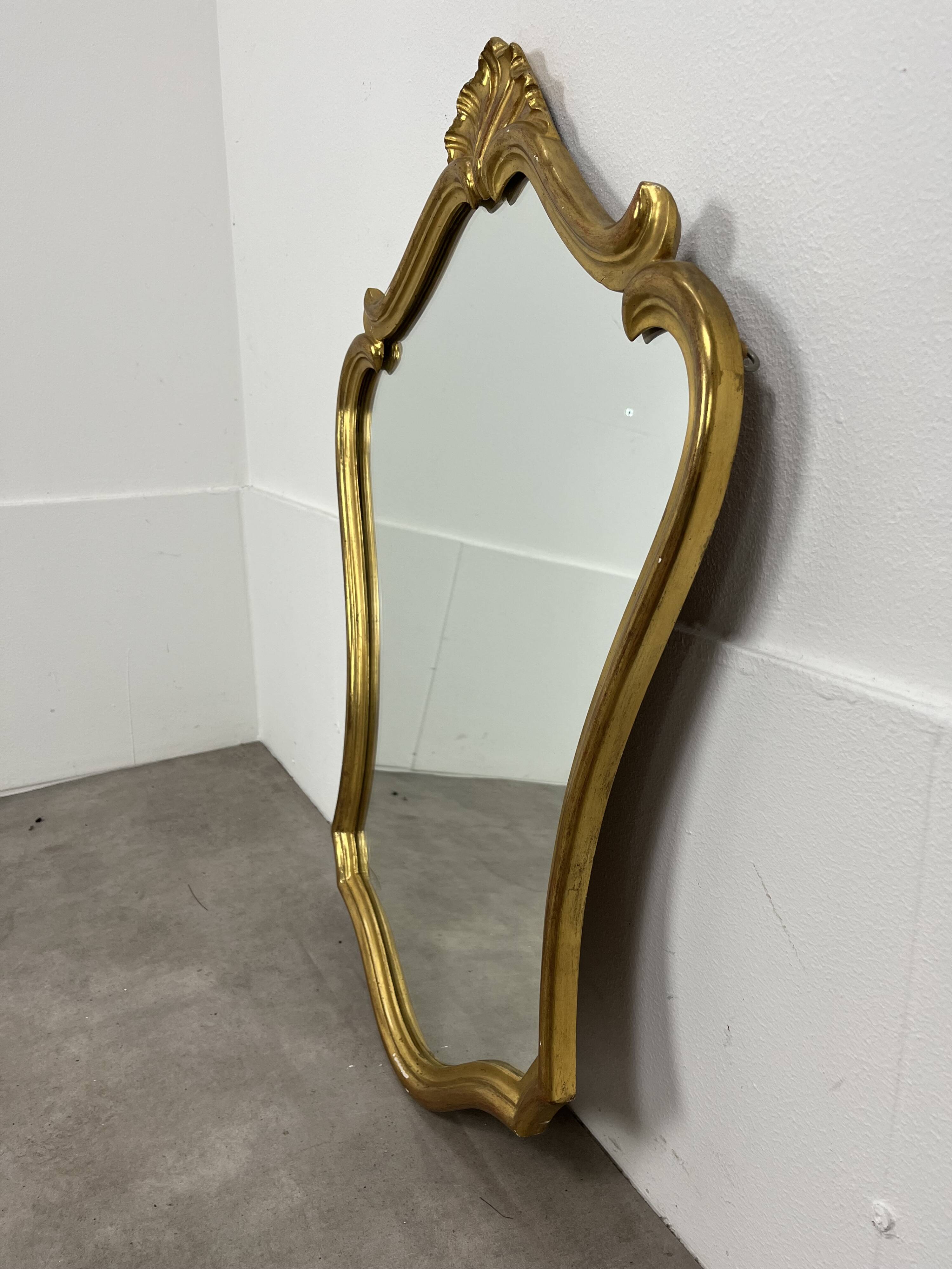 Gilded mirror carved wood, shell, classic style