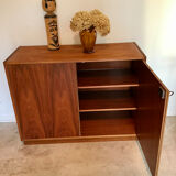 Low vintage blond walnut buffet