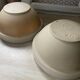 Set of two 2.5l salad bowls in vintage Digoin stoneware