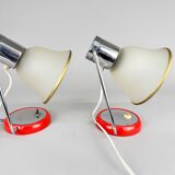 Paire de lampes de table du milieu du siècle, Tchécoslovaquie