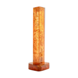 Luminous column in fractal resin signed Henri Fernandez
