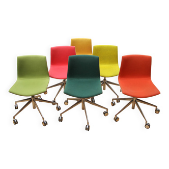 Set of 6 Catifa 46 office chairs, Arper