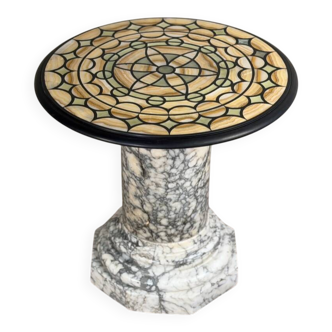 Marble, alabaster and onyx, side table circa 1900