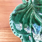 Green ceramic leaf cup