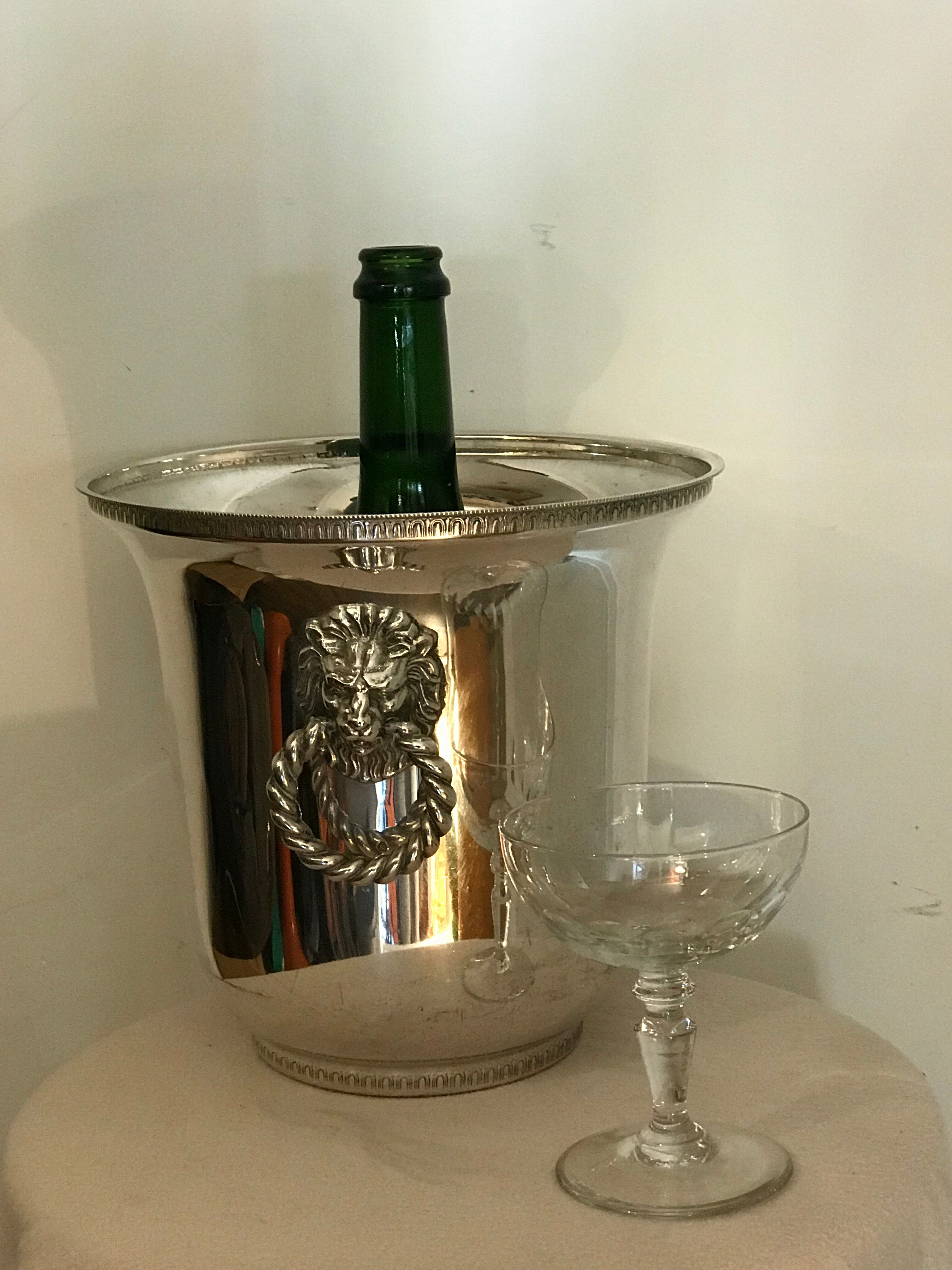 Silver champagne bucket, 19th century